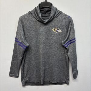 Nike Baltimore Ravens NFL Women XL Funnel Neck Lightweight Sweatshirt D060 -3
